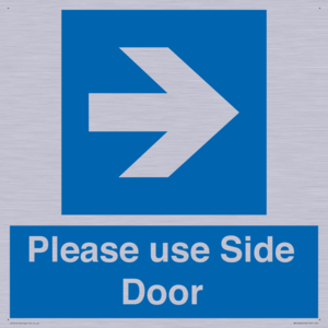 Please use Side Door (arrow Right) 